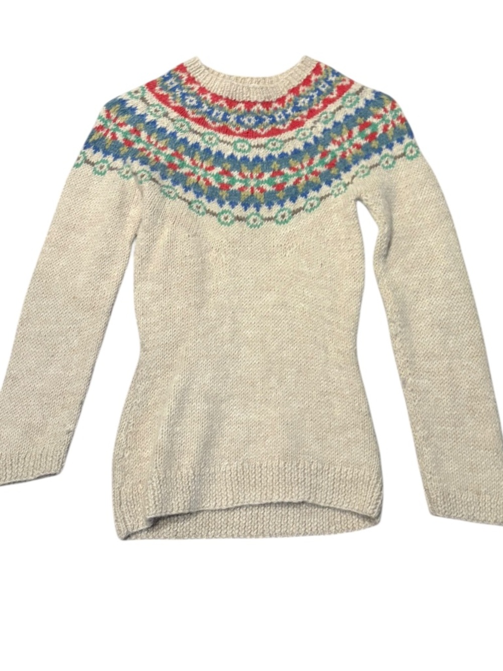 Marilyn Moore handknitted sweater fair isle wool blend